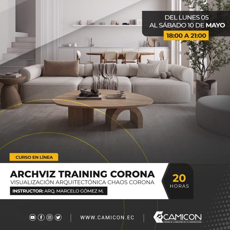 CURSO EN LÍNEA - ARCHVIZ TRAINING CORONA VISUALIZACIÓN ARQUITECTÓNICA CHAOS CORONA